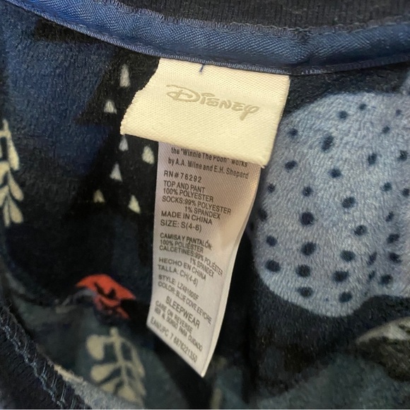 Disney Winnie the pooh Eeyore soft fleece shirt long sleeve size small - Picture 3 of 3